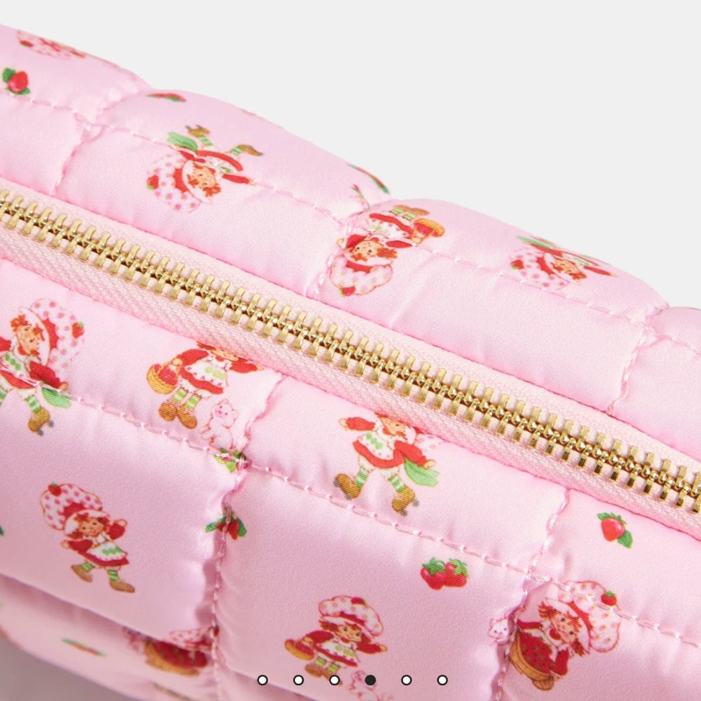 Skinnydip London x strawberry shortcake size L Quilted cosmetic makeup case - Picture 5 of 7